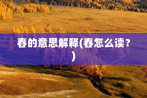 舂的意思解释(舂怎么读?)