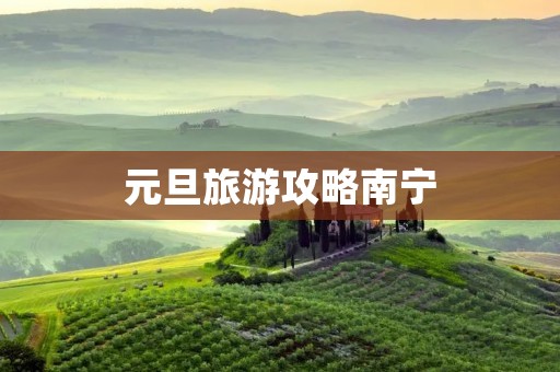 元旦旅游攻略南宁