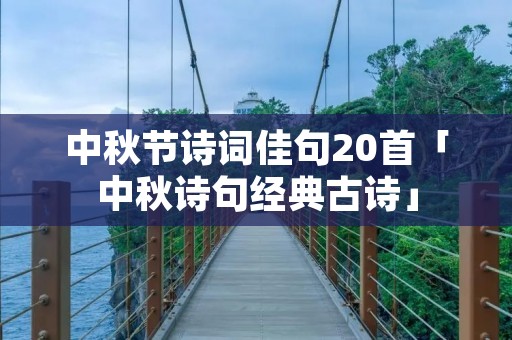中秋节诗词佳句20首「中秋诗句经典古诗」