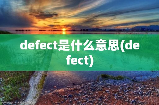 defect是什么意思(defect)