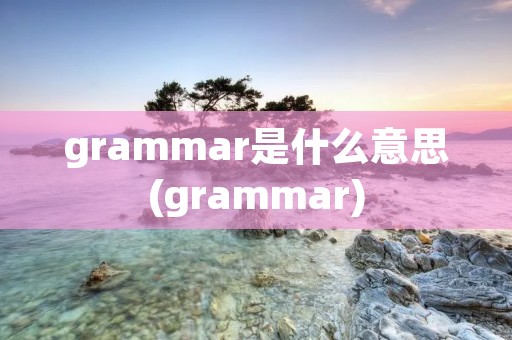 grammar是什么意思(grammar)