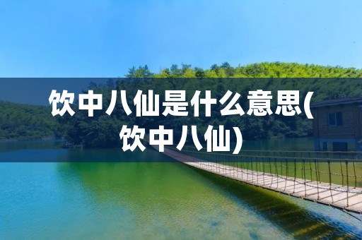 饮中八仙是什么意思(饮中八仙)