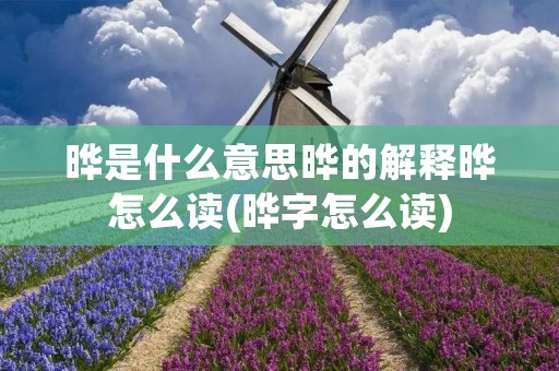 晔是什么意思晔的解释晔怎么读(晔字怎么读)