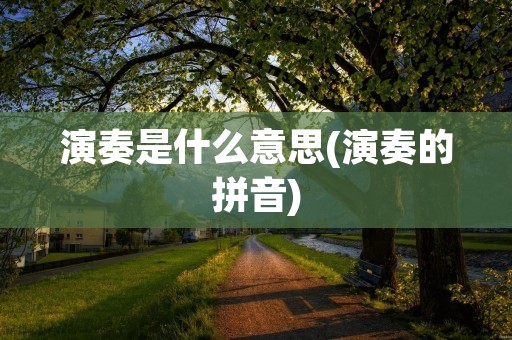 演奏是什么意思(演奏的拼音)