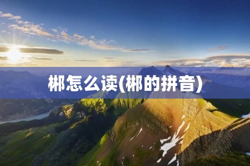 郴怎么读(郴的拼音)