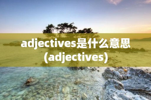 adjectives是什么意思(adjectives)