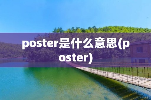 poster是什么意思(poster)