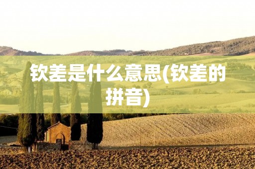 钦差是什么意思(钦差的拼音)