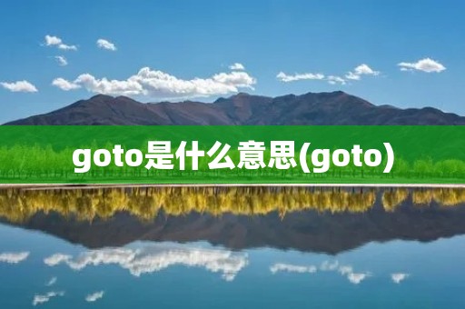 goto是什么意思(goto)