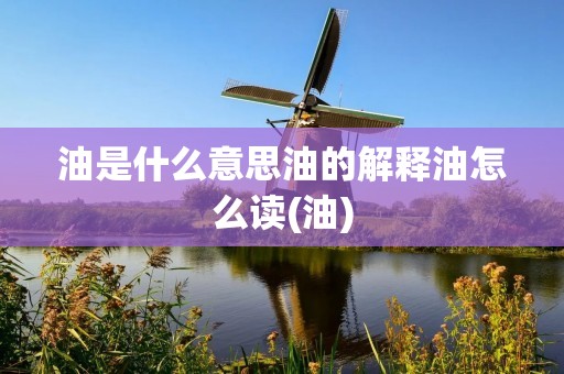 油是什么意思油的解释油怎么读(油)