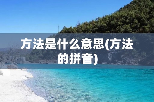 方法是什么意思(方法的拼音)