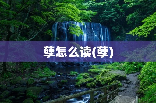 孽怎么读(孽)