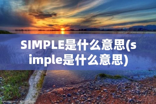SIMPLE是什么意思(simple是什么意思)