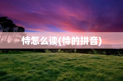 恃怎么读(恃的拼音)