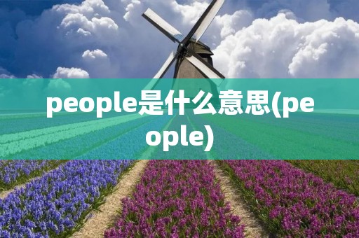 people是什么意思(people)
