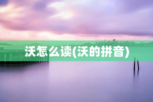 沃怎么读(沃的拼音)