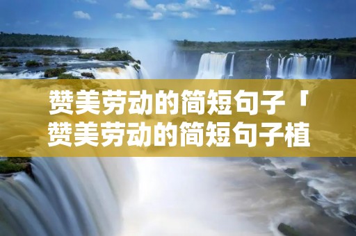 赞美劳动的简短句子「赞美劳动的简短句子植树」