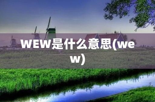 WEW是什么意思(wew)