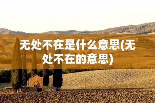 无处不在是什么意思(无处不在的意思)