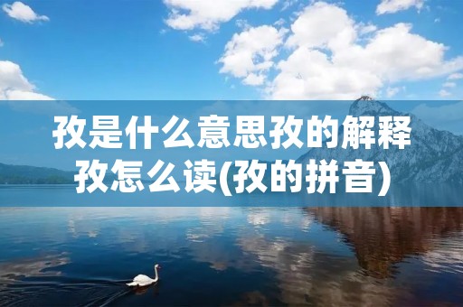 孜是什么意思孜的解释孜怎么读(孜的拼音)