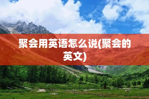 聚会用英语怎么说(聚会的英文)