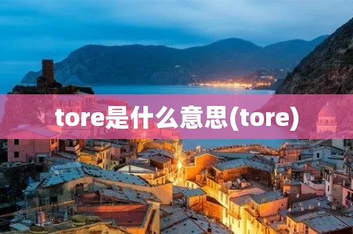 tore是什么意思(tore)