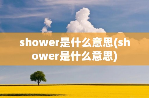 shower是什么意思(shower是什么意思)