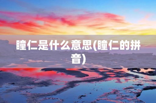 瞳仁是什么意思(瞳仁的拼音) 瞳仁是什么意思(瞳仁的拼音)