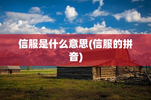 信服是什么意思(信服的拼音)