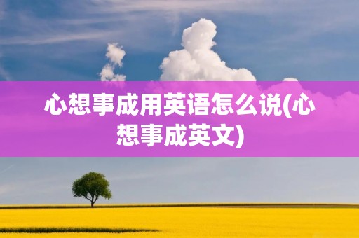 心想事成用英语怎么说(心想事成英文)