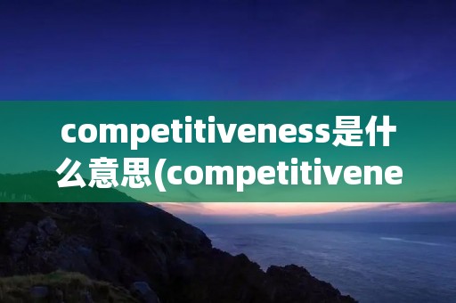 competitiveness是什么意思(competitiveness)