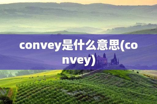 convey是什么意思(convey)