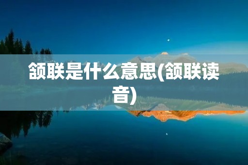 颔联是什么意思(颔联读音)