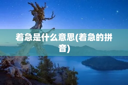 着急是什么意思(着急的拼音)