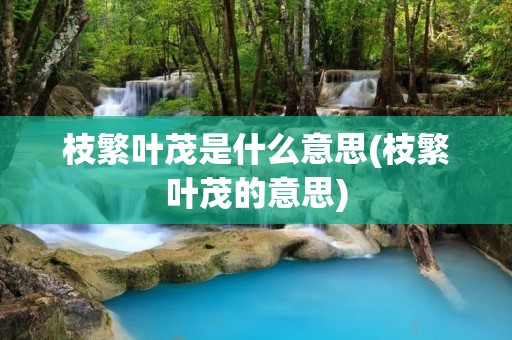 枝繁叶茂是什么意思(枝繁叶茂的意思)