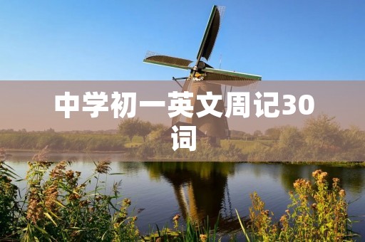 中学初一英文周记30词