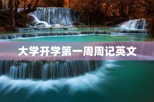 大学开学第一周周记英文