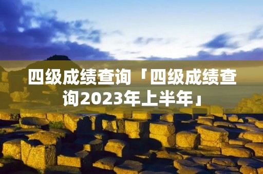 四级成绩查询「四级成绩查询2023年上半年」 四级成绩查询「四级成绩查询2023年上半年」