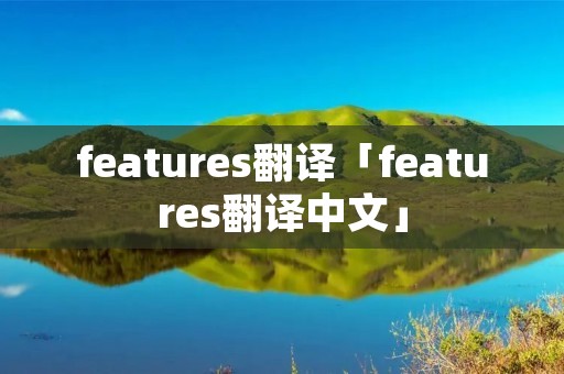 features翻译「features翻译中文」