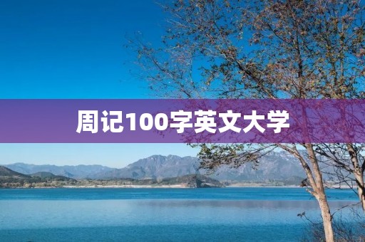 周记100字英文大学