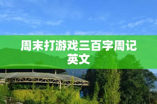 周末打游戏三百字周记英文