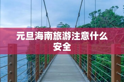 元旦海南旅游注意什么安全