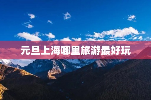 元旦上海哪里旅游最好玩