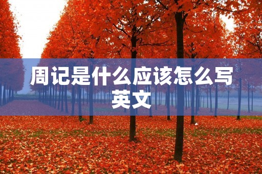 周记是什么应该怎么写英文