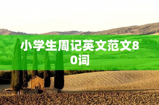 小学生周记英文范文80词