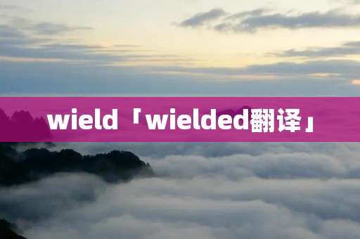 wield「wielded翻译」