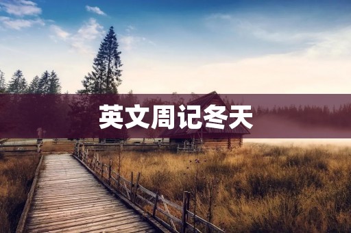 英文周记冬天