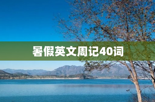 暑假英文周记40词
