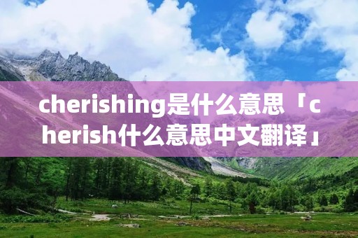 cherishing是什么意思「cherish什么意思中文翻译」