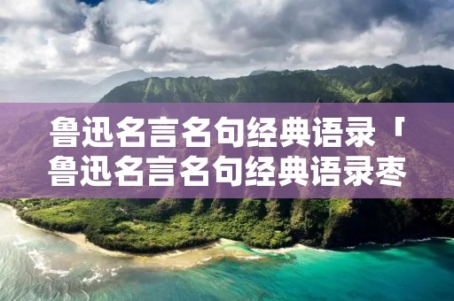 鲁迅名言名句经典语录「鲁迅名言名句经典语录枣树」